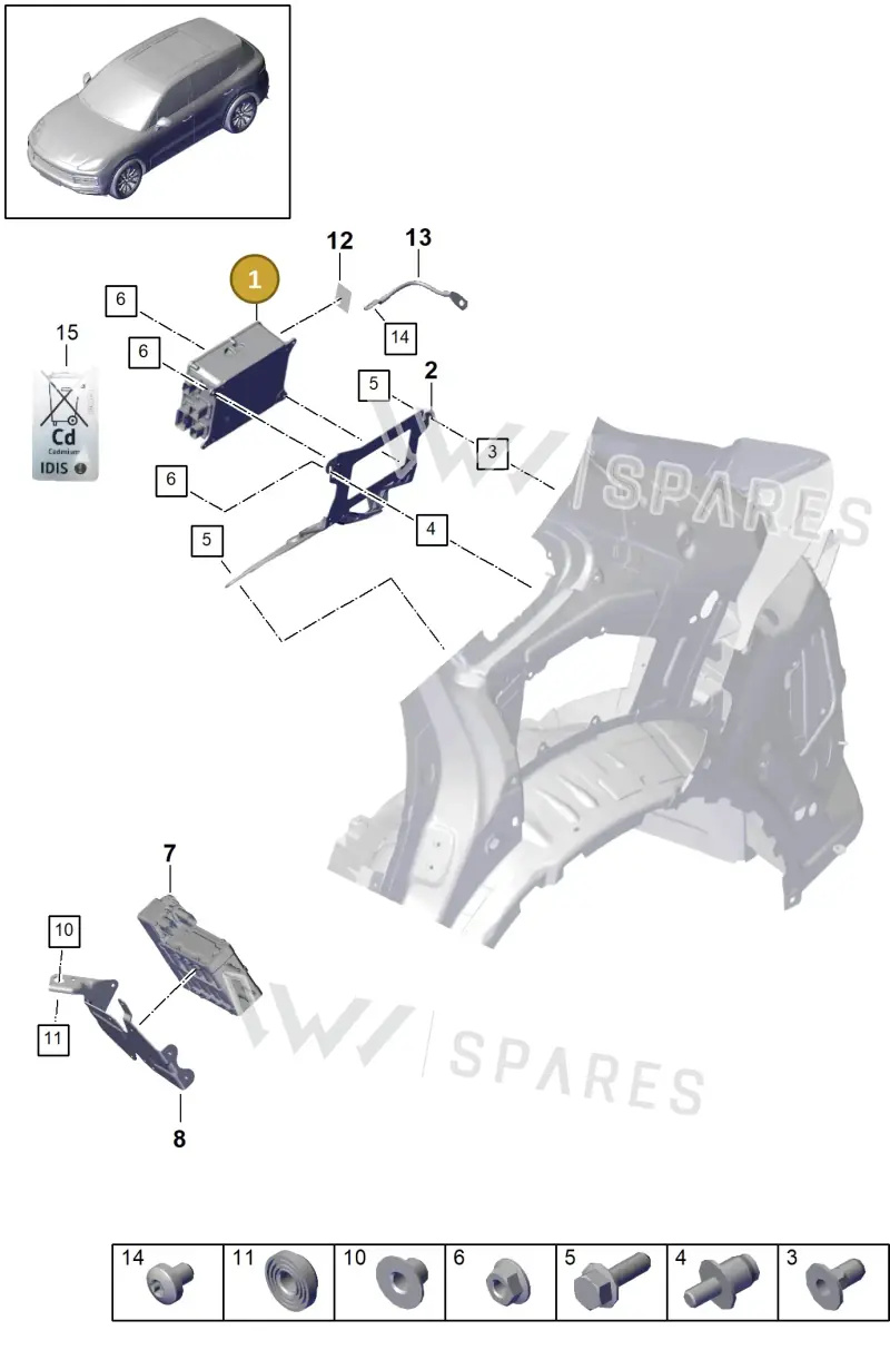 PAB915681A — Porsche Cayenne (2017-2023) diagram p51901140, position 1