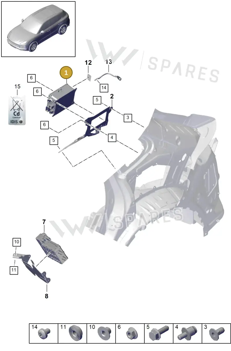 PAB915681G — Porsche Cayenne (2017-2023) diagram p51901140, position 1
