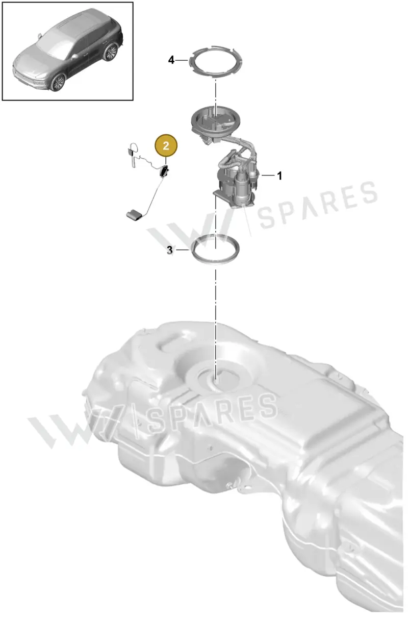 PAB919047 — Porsche Cayenne (2017-2023) diagram p51201015, position 2