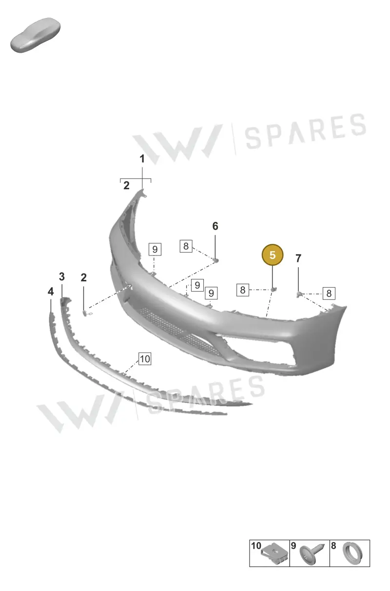 PAB919275G2X — Porsche 992 Carrera 4 GTS (2018-2024) diagram p53802010, position 5
