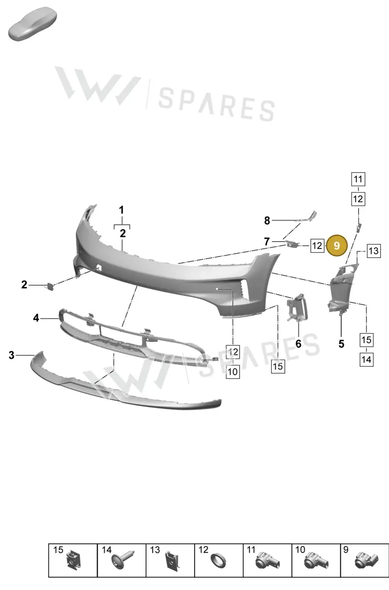 PAB919275G2X — Porsche Taycan Sport Turismo (2023-) diagram p64802000, position 9