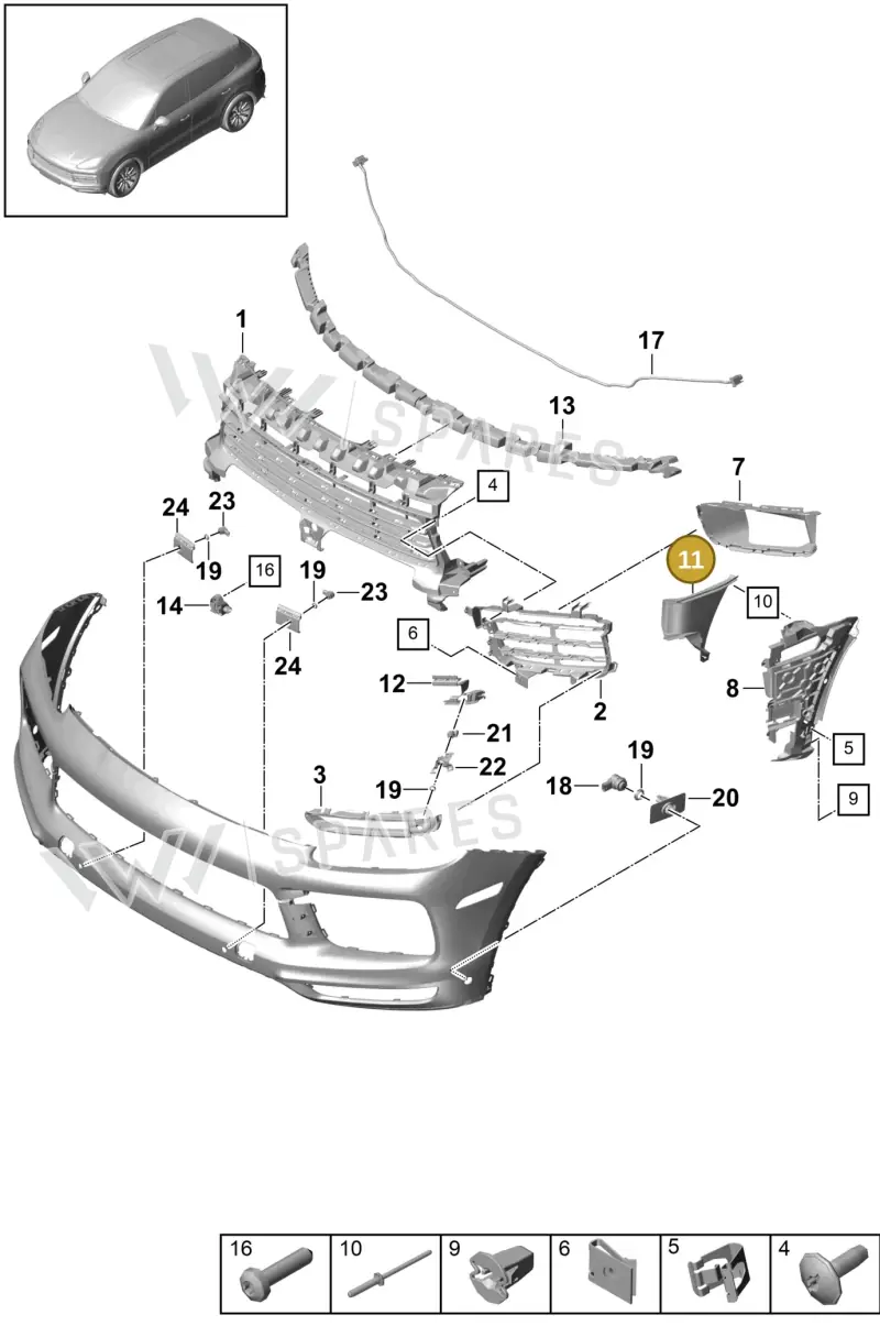 PAB919297AG2X — Porsche Cayenne (2017-2023) diagram p51802005, position 11