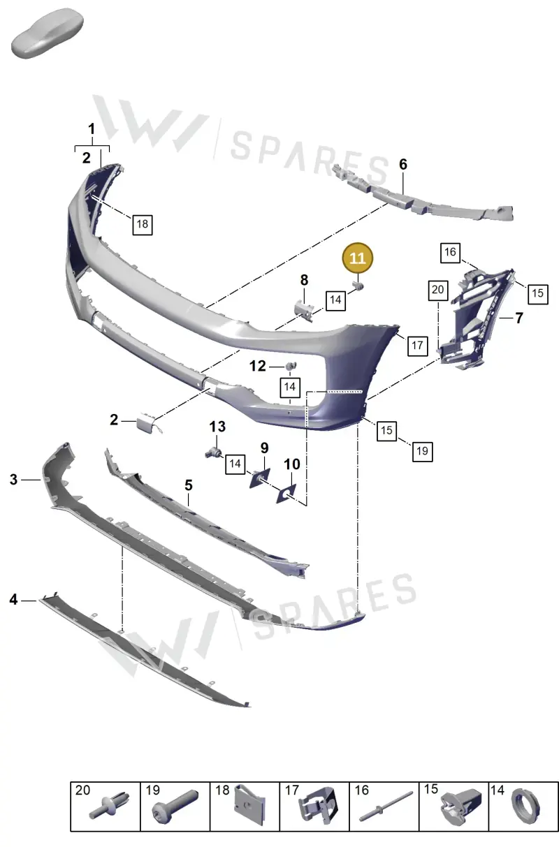 PAB919297AG2X — Porsche Cayenne Hybrid Coupe (2023-) diagram p60802010, position 11