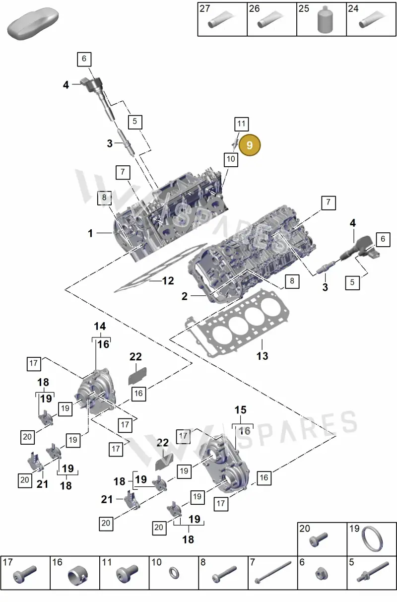 PAB919523 — Porsche Panamera (2023-2025) diagram p60103030, position 9