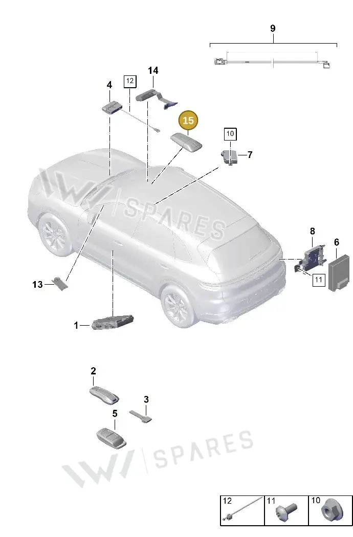 PAB919814 — Porsche Cayenne Coupe (2023-2023) diagram p60901400, position 15