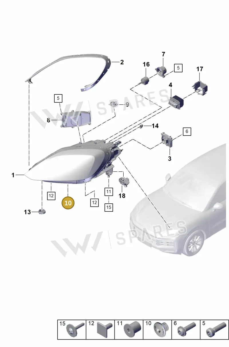 PAB941041 — Porsche Cayenne Coupe (2023-2023) diagram p60908000, position 10