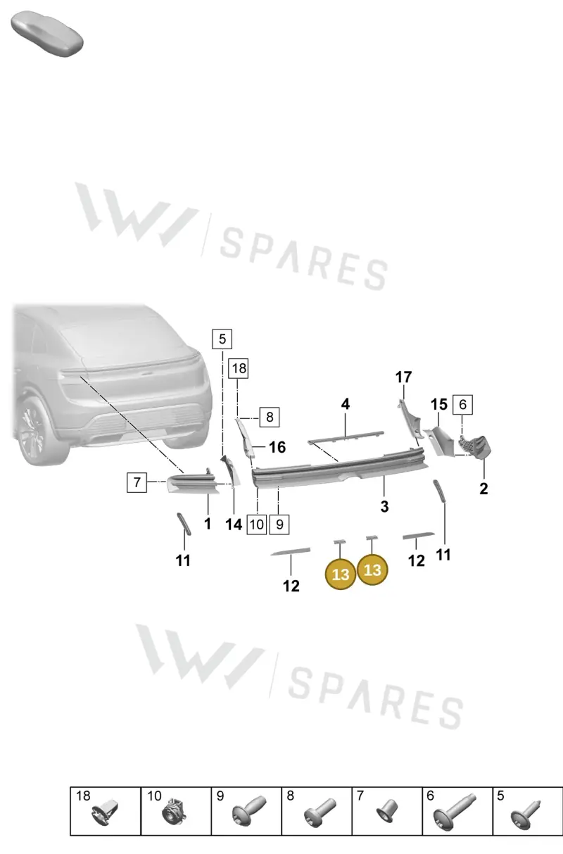PAB943021B — Porsche Macan (2024-2024) diagram p61908400, position 13