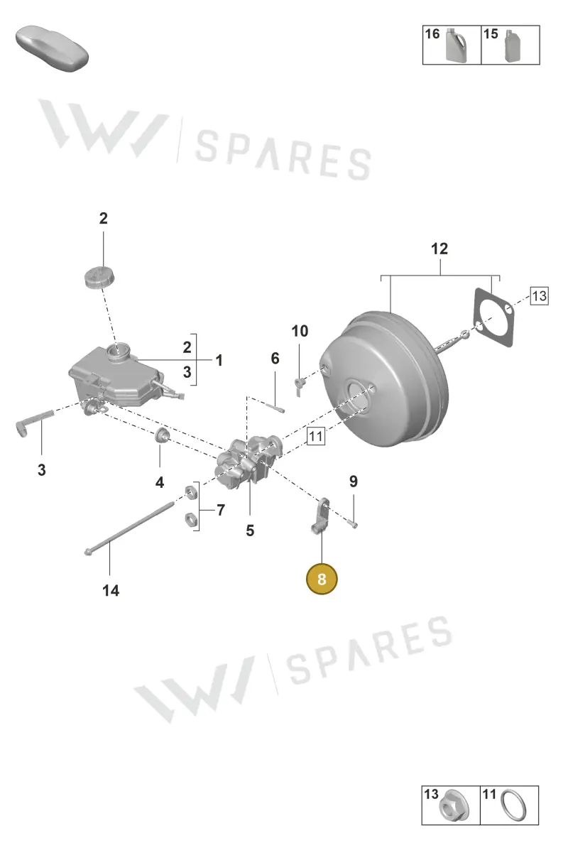 PAB945459 — Porsche 911 (2021-2022) diagram p59604000, position 8