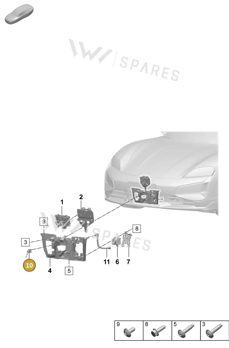 PAB955187 — Porsche Taycan Sport Turismo (2023-) diagram p64915200, position 10