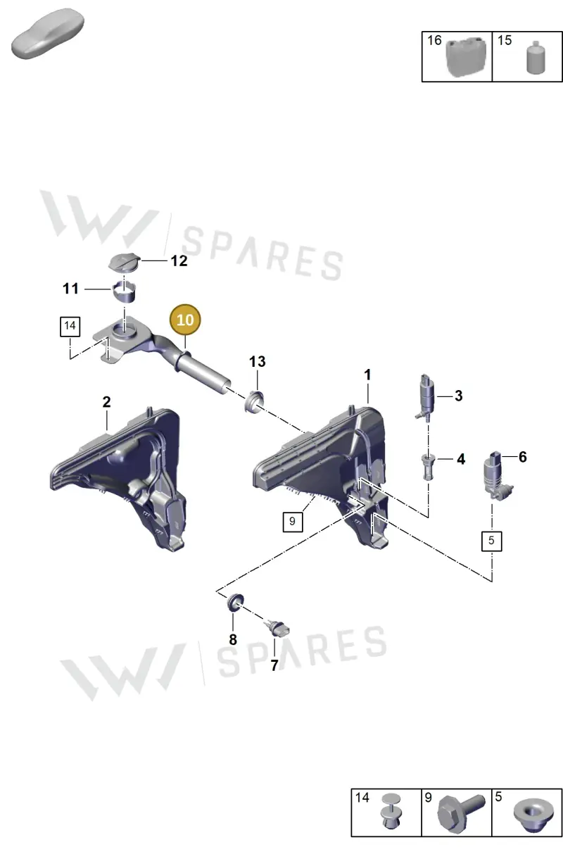 PAB955463 — Porsche Cayenne Hybrid Coupe (2023-) diagram p60906200, position 10