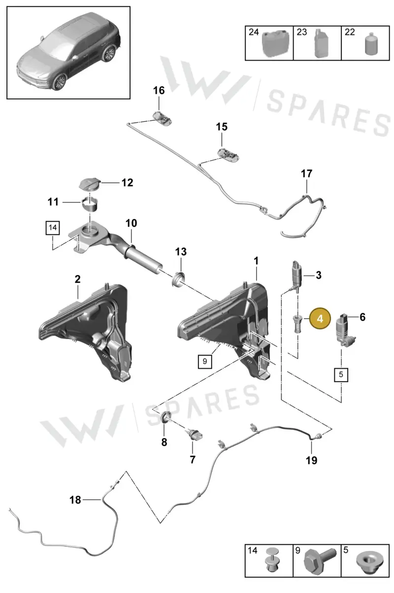 PAB95564700 — Porsche Cayenne (2017-2023) diagram p51904010, position 4