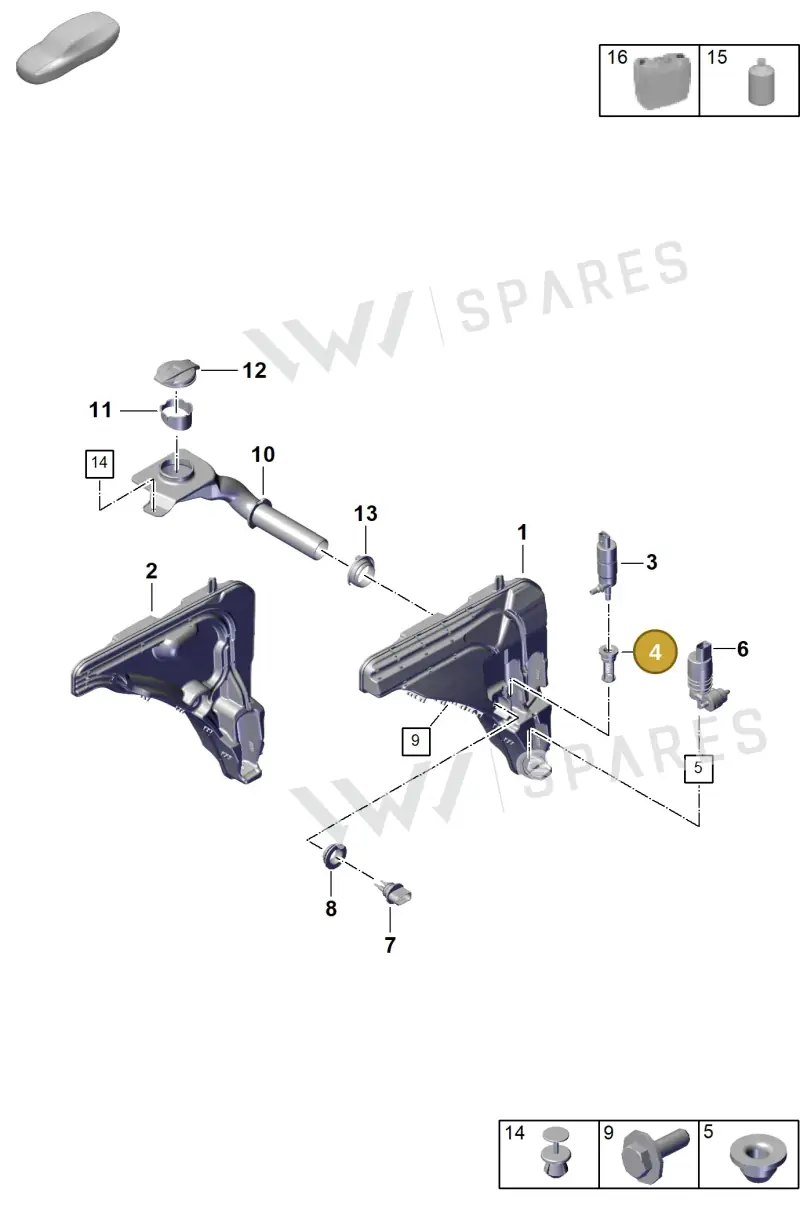 PAB95564700 — Porsche Cayenne Coupe (2023-2023) diagram p60906200, position 4