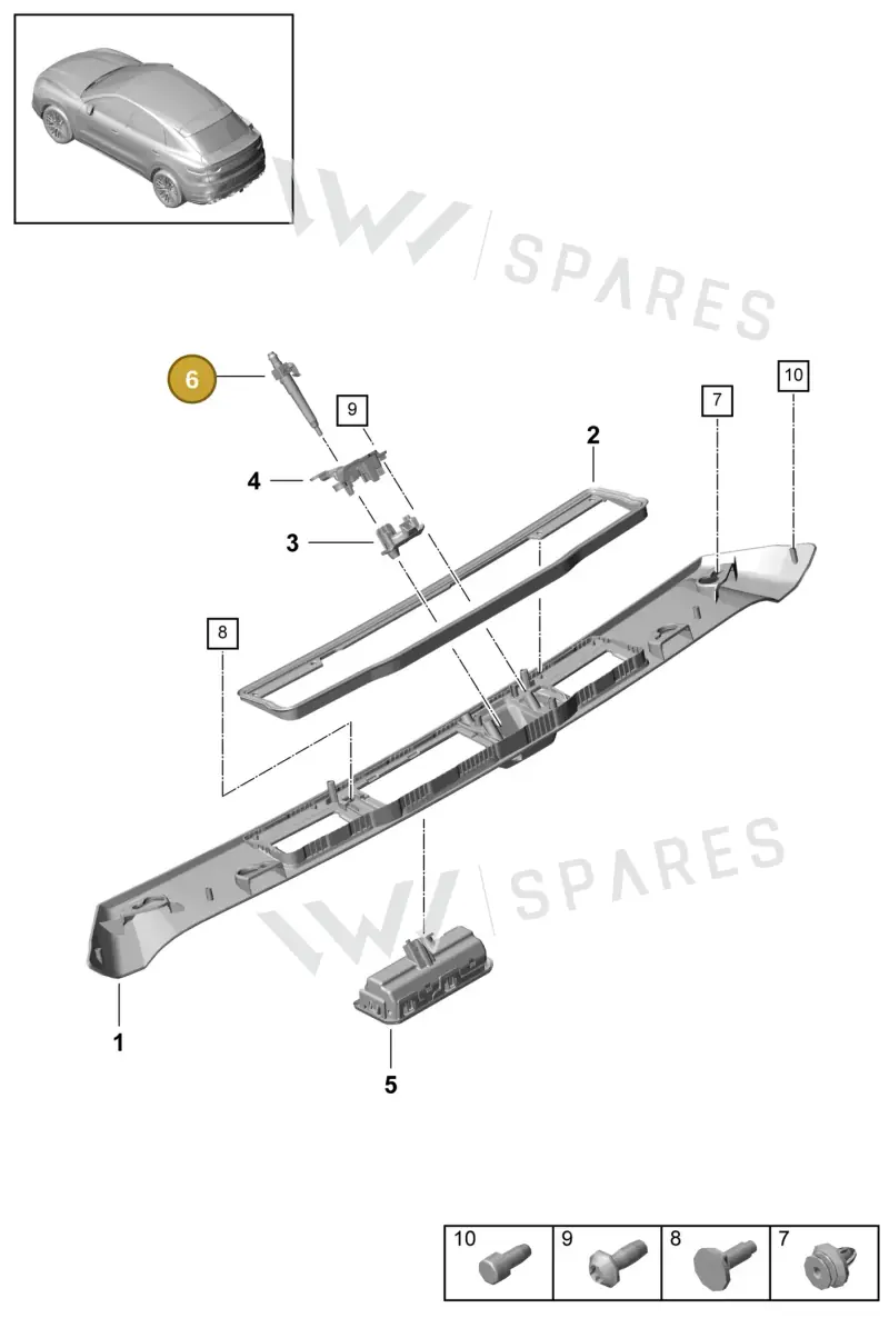 PAB955993 — Porsche Cayenne (2017-2023) diagram p51803016, position 6