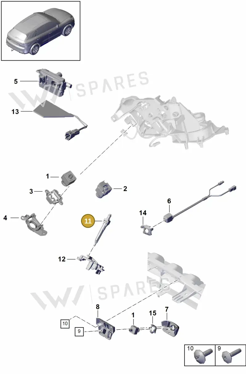 PAB955993A — Porsche Cayenne Coupe (2023-2023) diagram p51911010, position 11