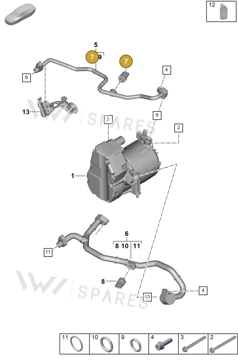 PAB959603 — Porsche 992 Carrera Coupe (2024-) diagram p63814100, position 7