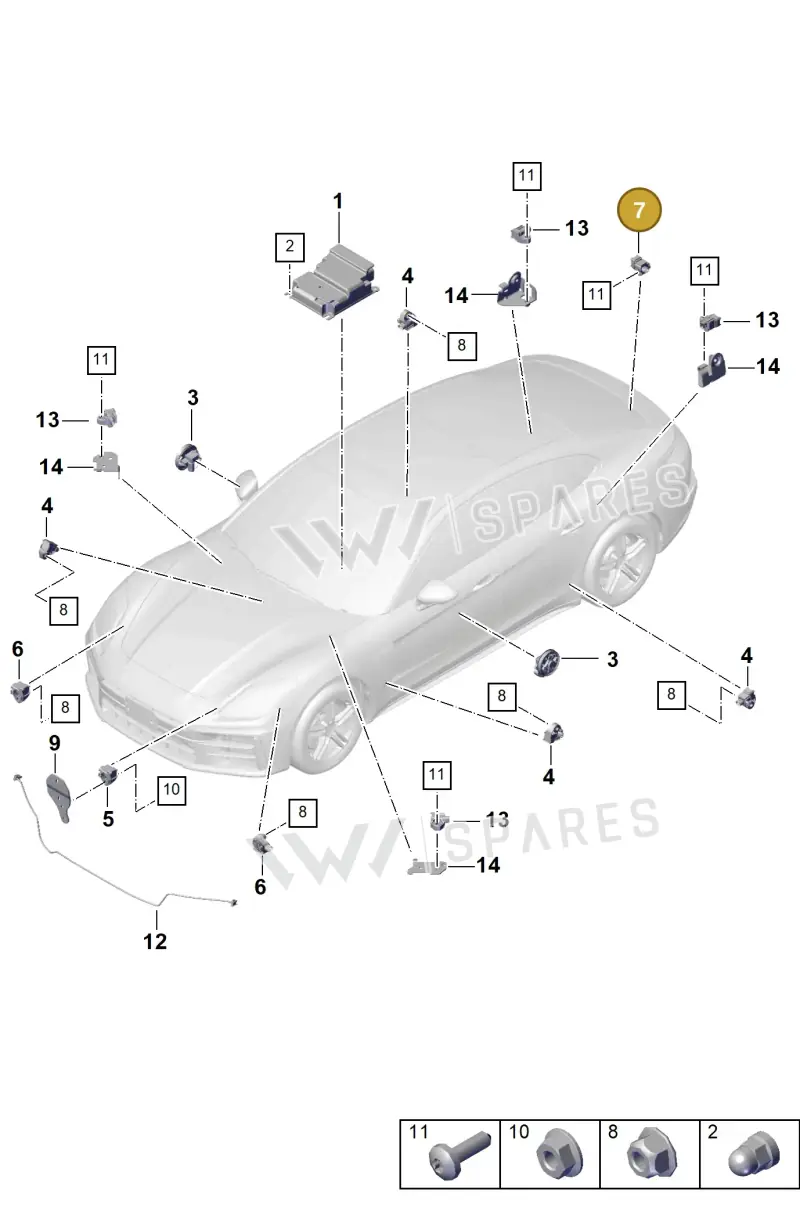 PAB959651 — Porsche Panamera (2023-2025) diagram p62901900, position 7