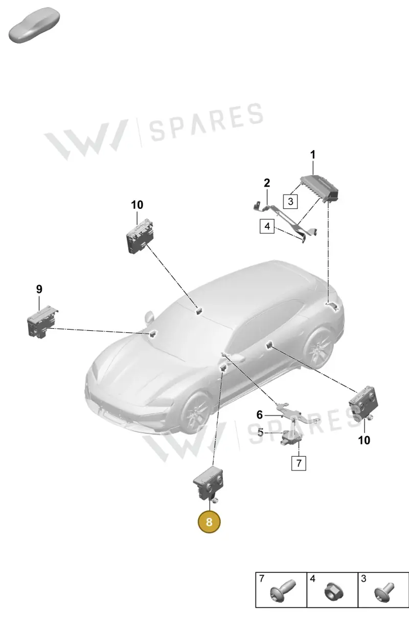 PAB959793A — Porsche Taycan Sport Turismo (2023-2025) diagram p64901200, position 8