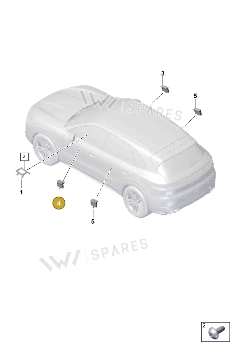 PAB959793 — Porsche Cayenne Coupe (2023-2023) diagram p60901200, position 4