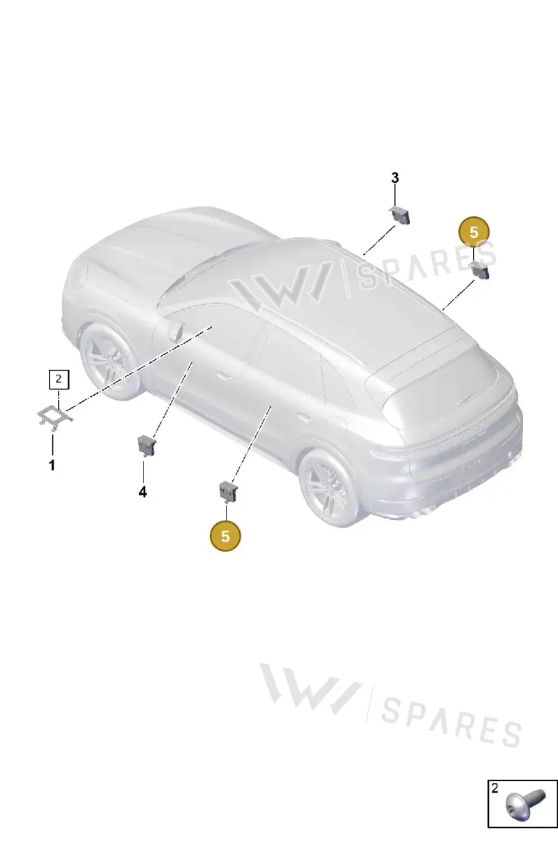 PAB959795A — Porsche Cayenne Coupe (2023-2023) diagram p60901200, position 5