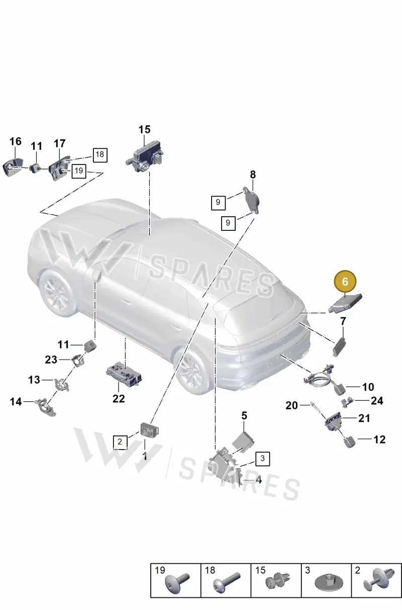 PAB962243 — Porsche Cayenne Coupe (2023-2023) diagram p60901100, position 6