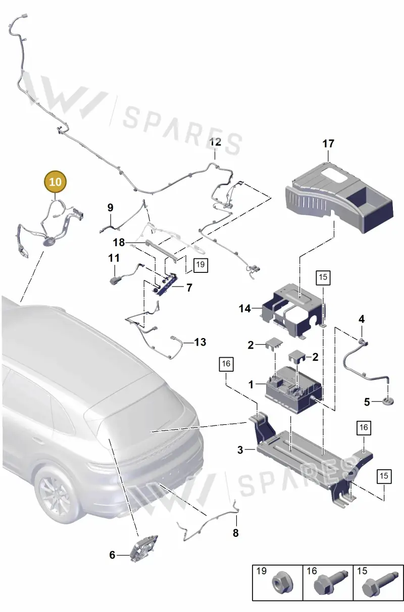 PAB97122701 — Porsche Cayenne Coupe (2023-2023) diagram p60902400, position 10