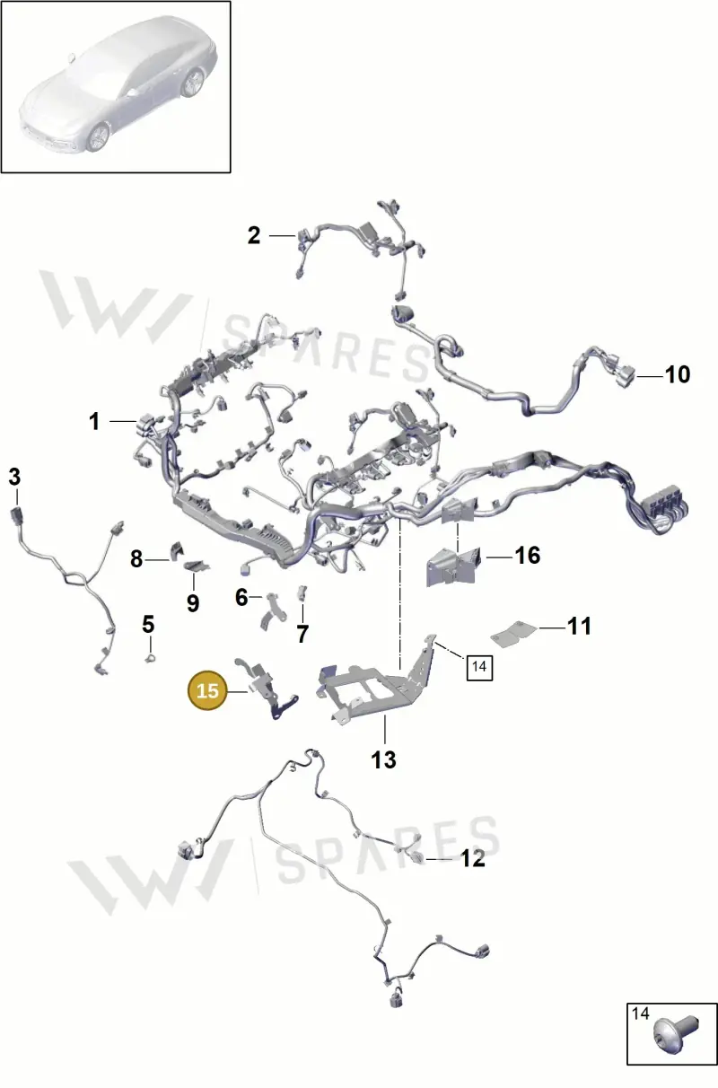 PAB971360A — Porsche Panamera (2016-2020) diagram p49902020, position 15