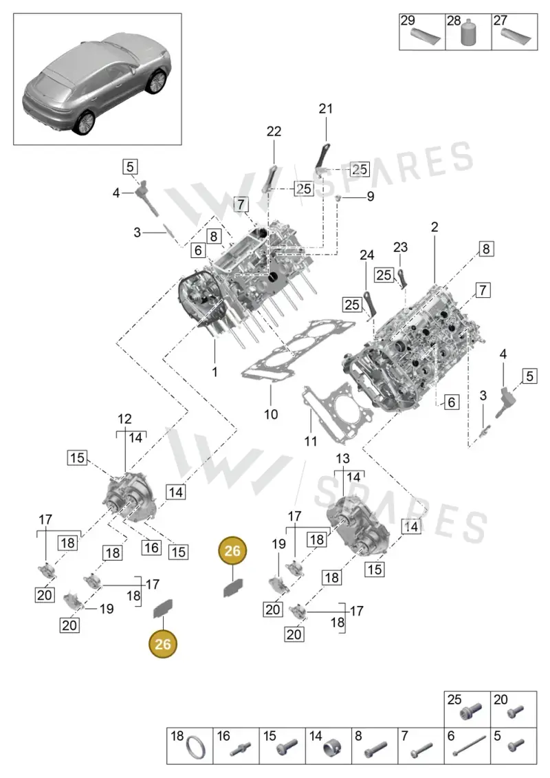 PAB97146100 — Porsche Macan (2018-2022) diagram p52000006, position 26