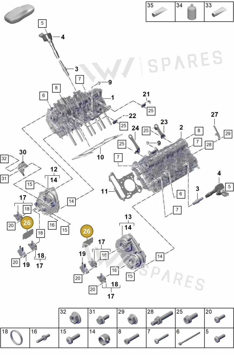 PAB97146100 — Porsche Cayenne Coupe (2023-2023) diagram p60103010, position 26