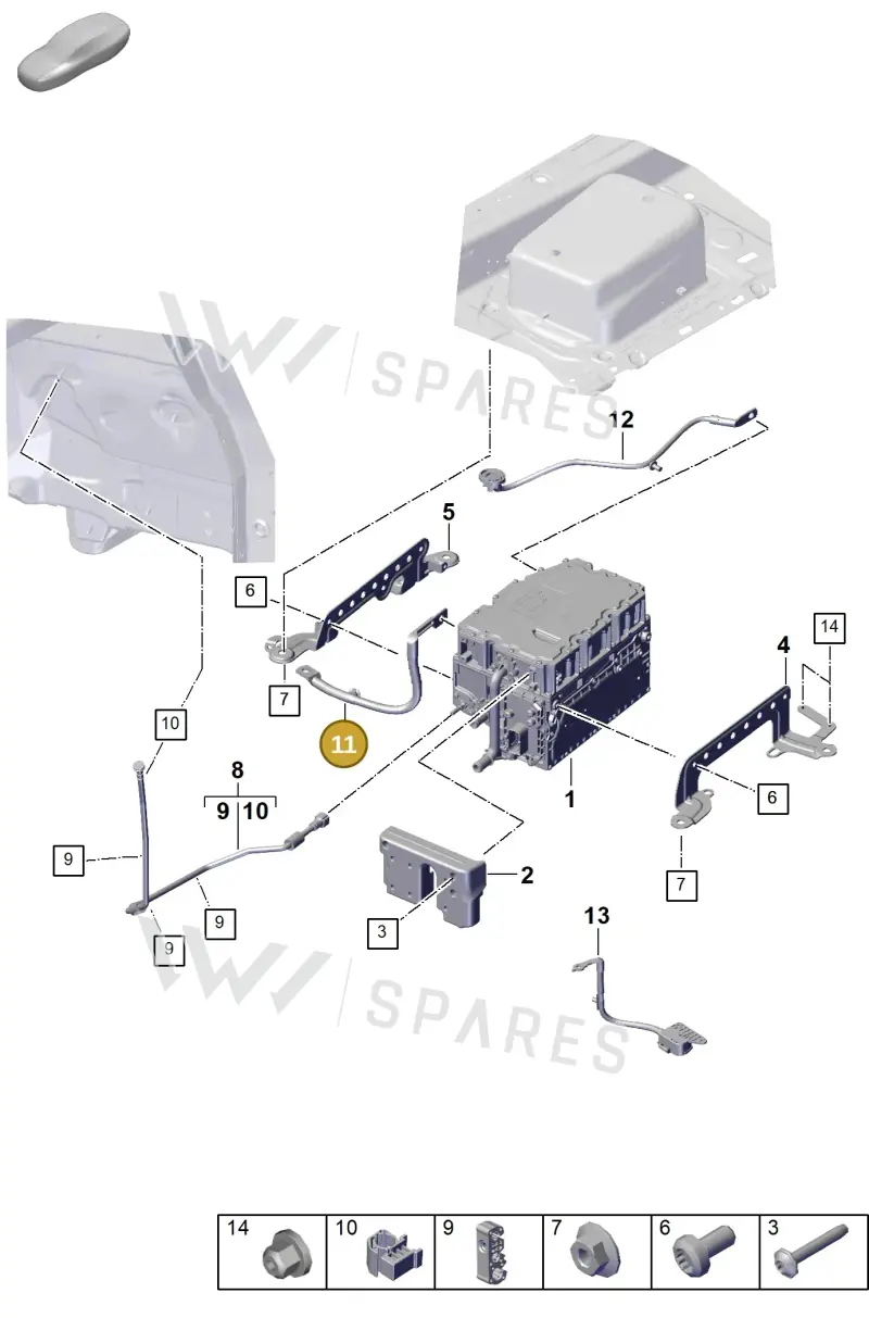 PAB971537C — Porsche Cayenne Coupe (2023-2023) diagram p60251300, position 11
