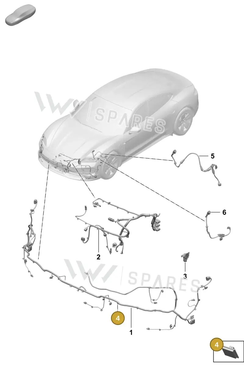 PAB971830A — Porsche Taycan Sport Turismo (2023-2025) diagram p64903400, position 4