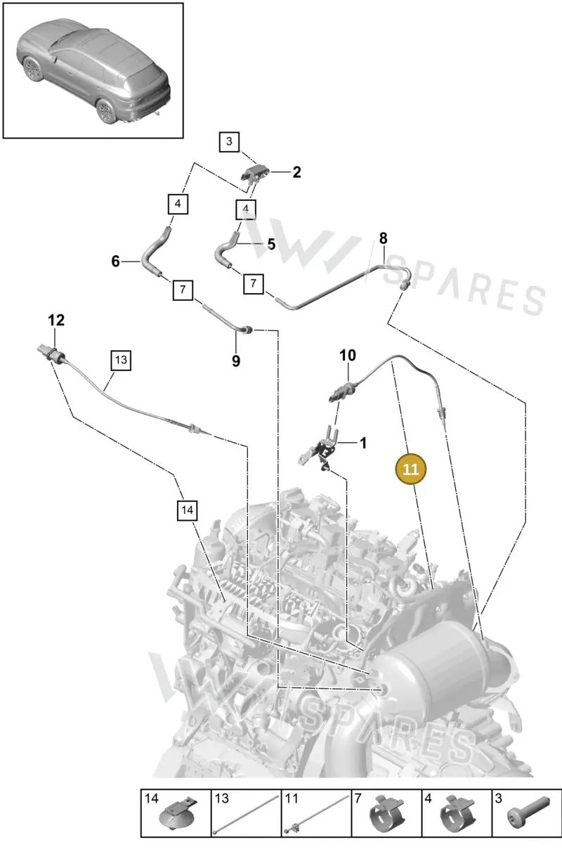 PAB971838 — Porsche Cayenne (2017-2023) diagram p51202230, position 11