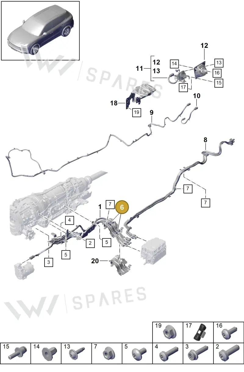 PAB97184520 — Porsche Cayenne (2017-2023) diagram p51901130, position 6