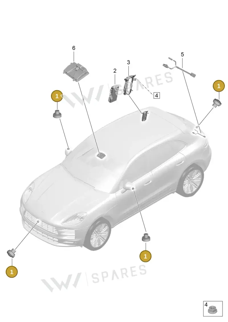 PAB980546 — Porsche Macan (2018-2022) diagram p52913000, position 1