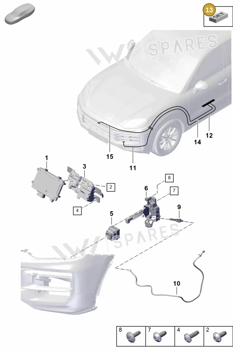 PAB998552 — Porsche Cayenne Coupe (2023-2023) diagram p60915200, position 13