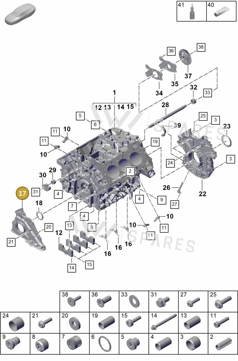 PAC103153 — Porsche Cayenne Coupe (2023-2023) diagram p60101110, position 17