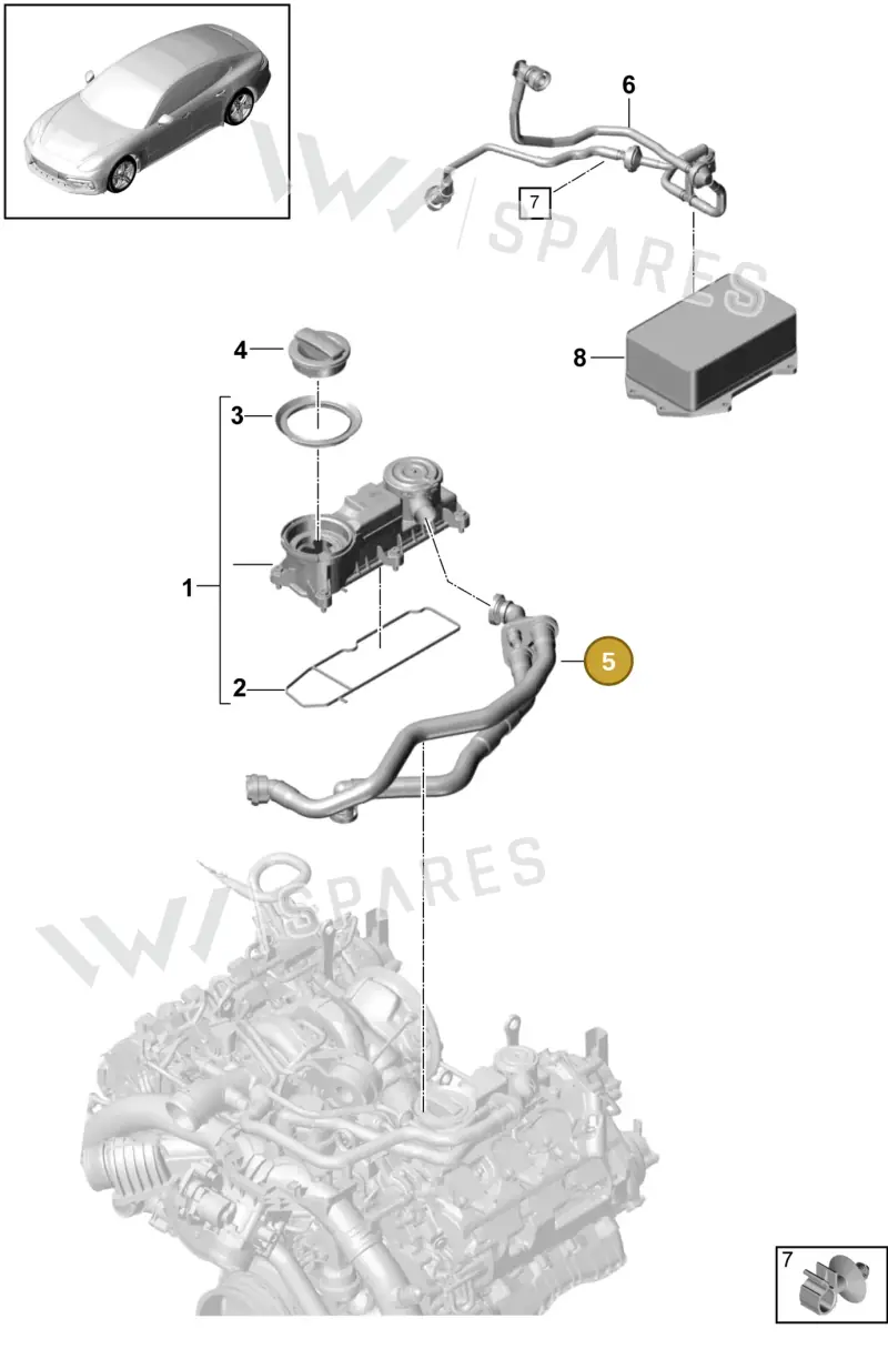 PAC103210C — Porsche Panamera (2016-2020) diagram p49106030, position 5
