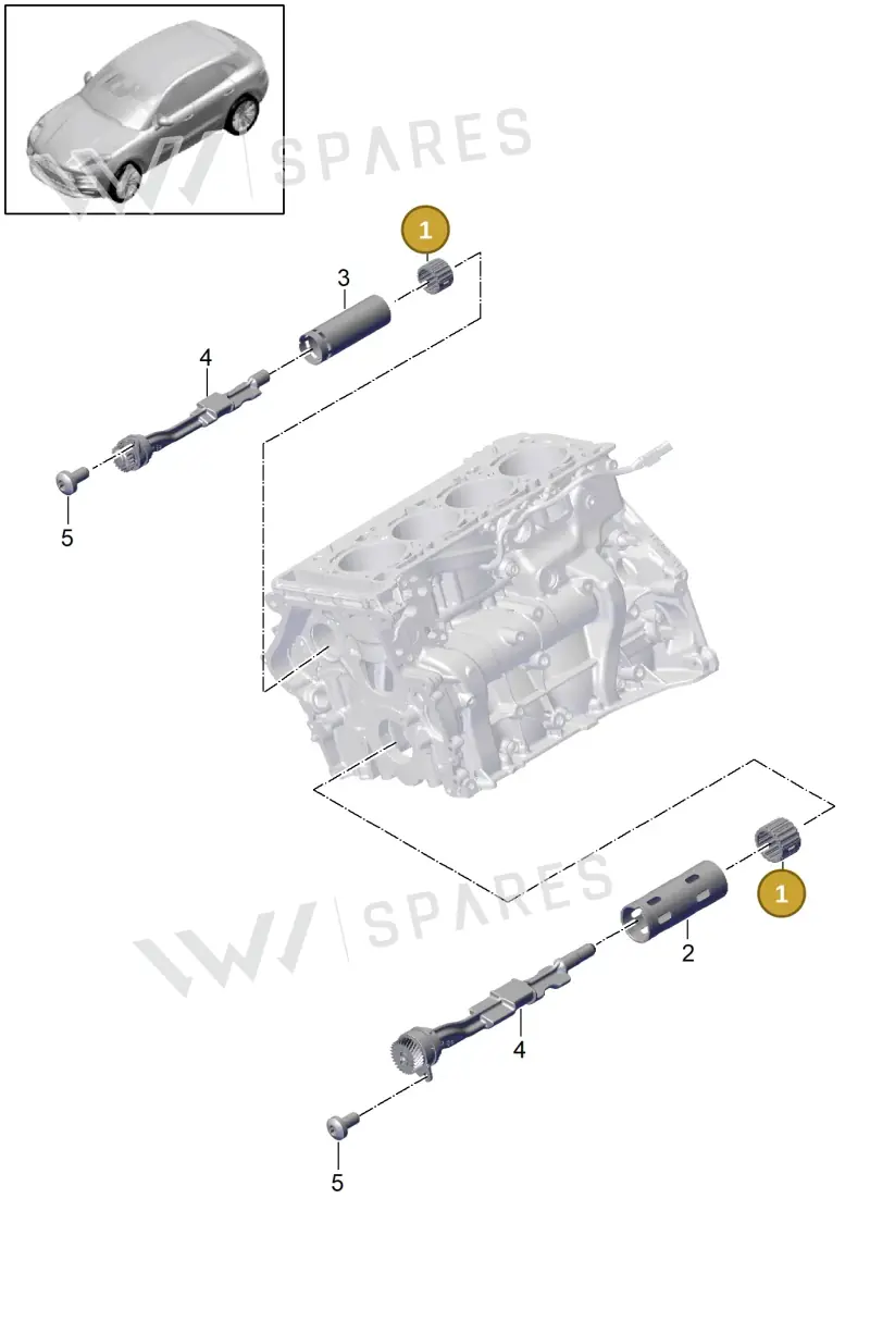 PAC103300 — Porsche Macan (2013-2018) diagram p44101055, position 1