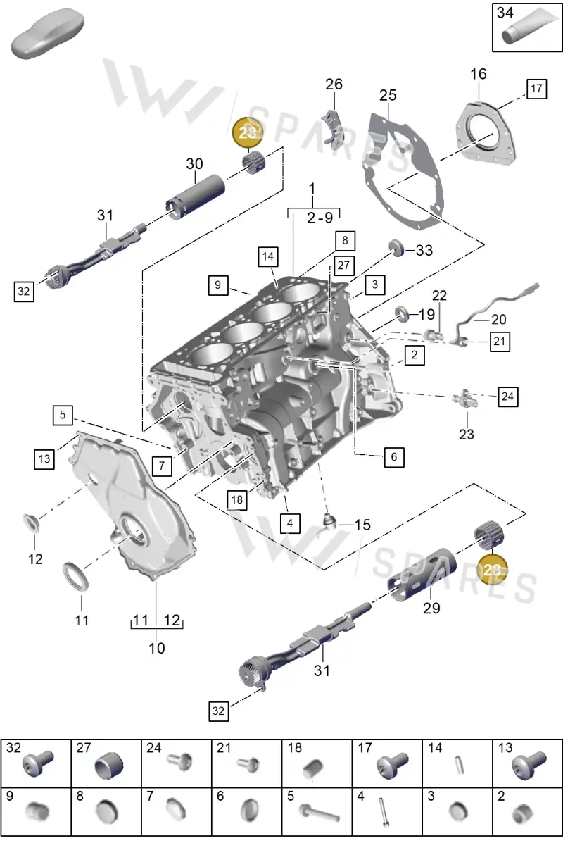 PAC103300A — Porsche Cayenne Coupe (2023-2023) diagram p60101100, position 28