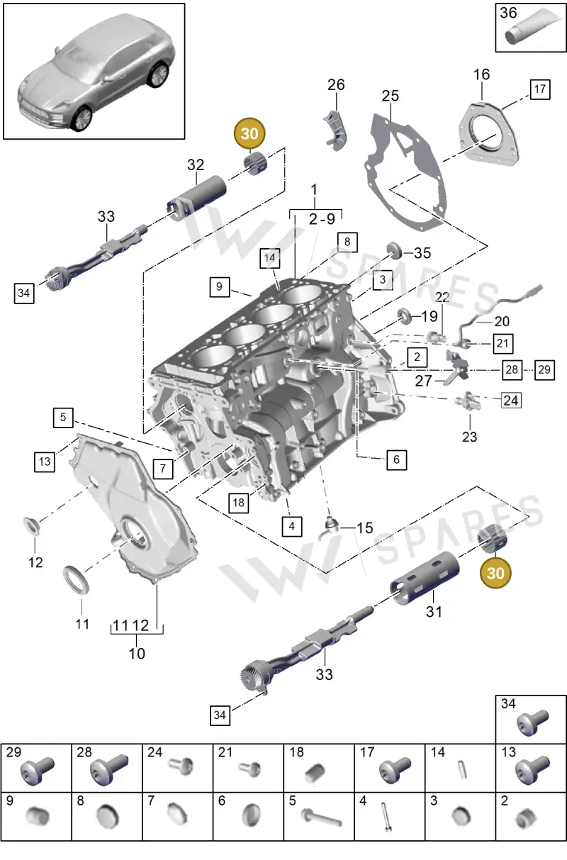 PAC103300B — Porsche Macan (2018-2022) diagram p52101111, position 30