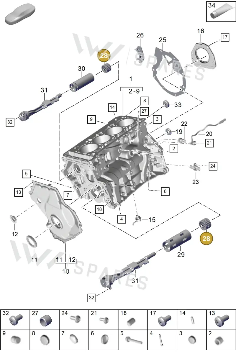 PAC103300 — Porsche Cayenne Coupe (2023-2023) diagram p60101100, position 28