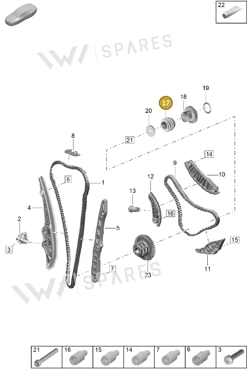 PAC103319 — Porsche Cayenne Coupe (2023-2023) diagram p60103300, position 17