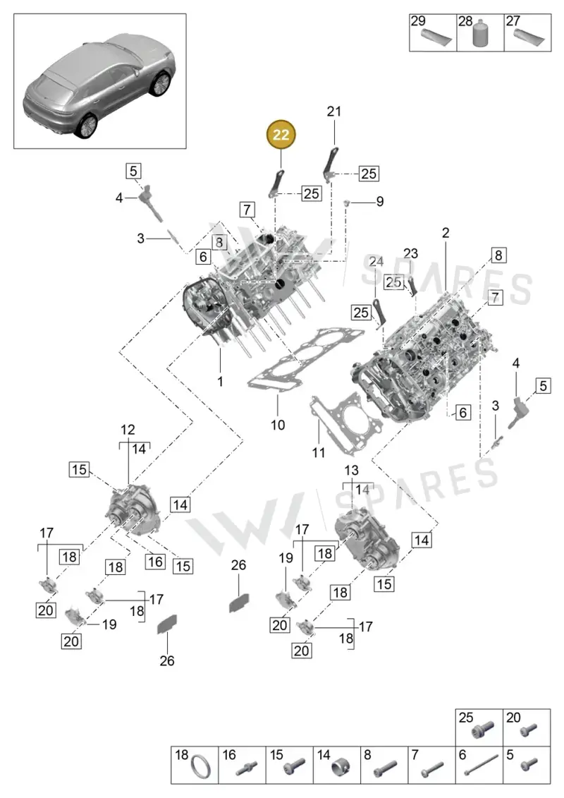 PAC103390 — Porsche Macan (2018-2022) diagram p52000006, position 22