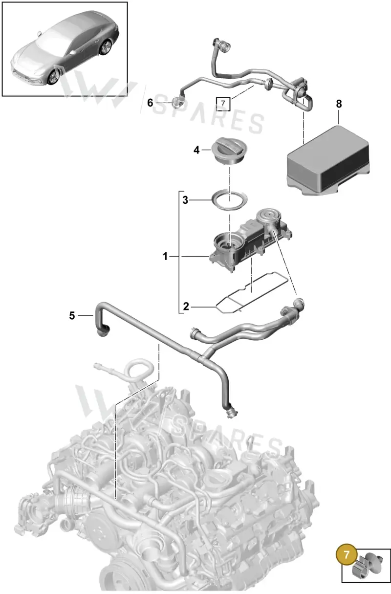PAC103732 — Porsche Panamera (2016-2020) diagram p49106025, position 7