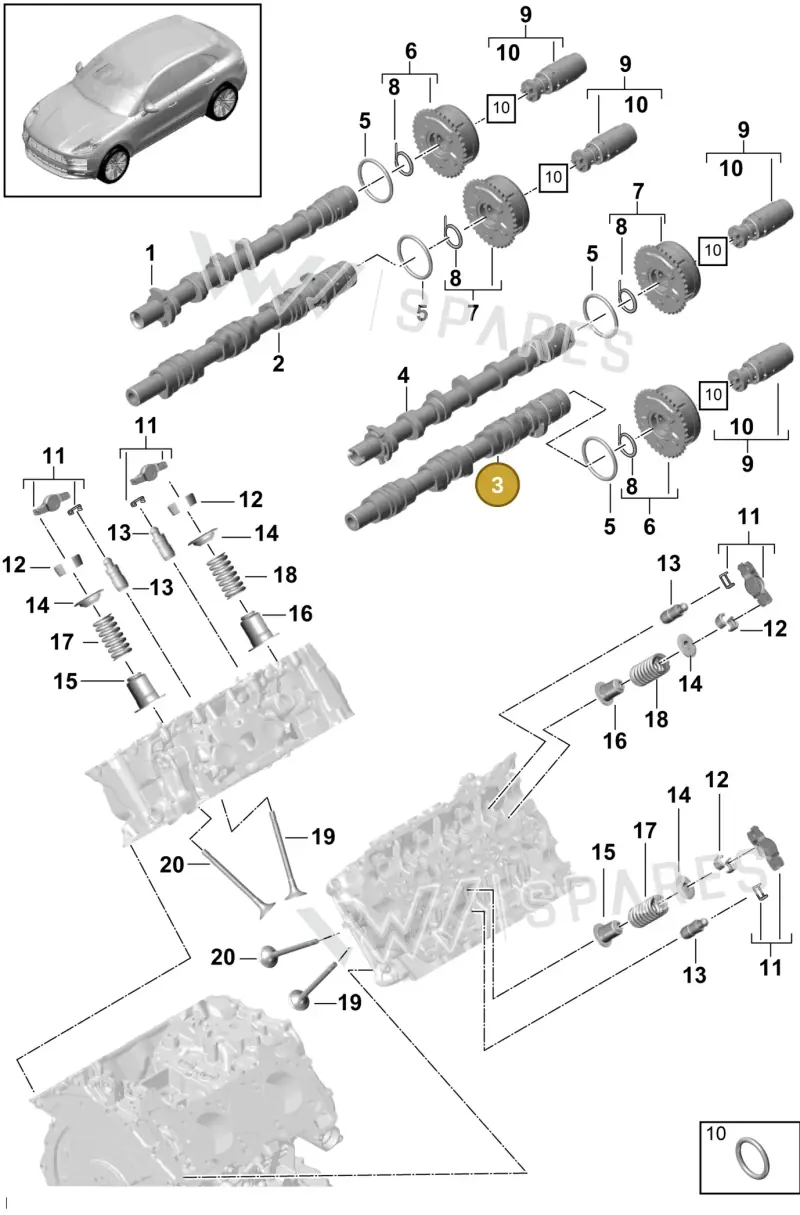 PAC109003A — Porsche Macan (2018-2022) diagram p52000001, position 3