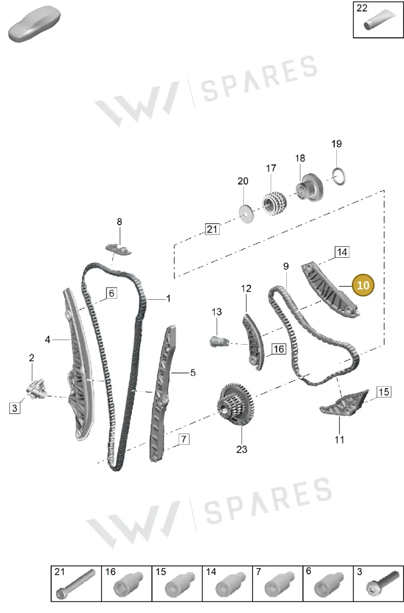 PAC109469 — Porsche Cayenne Coupe (2023-2023) diagram p60103300, position 10