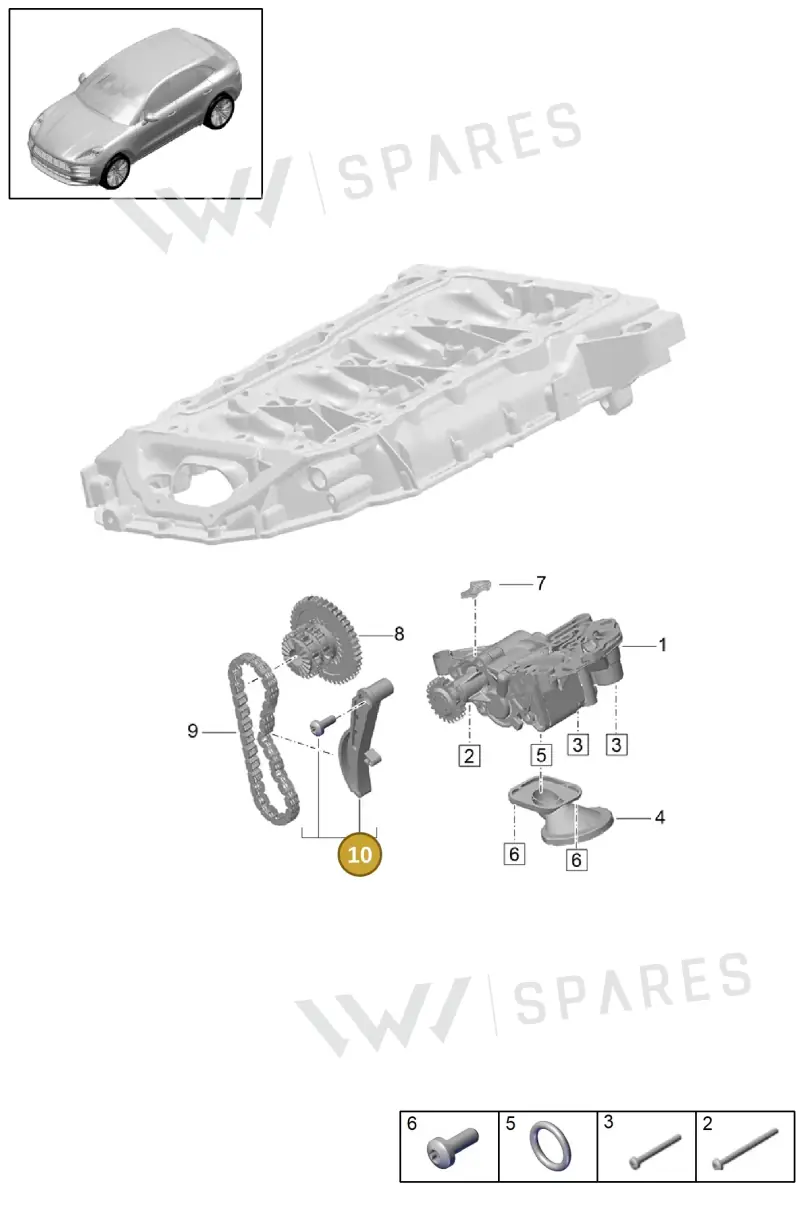 PAC109507A — Porsche Macan (2018-2022) diagram p52000102, position 10