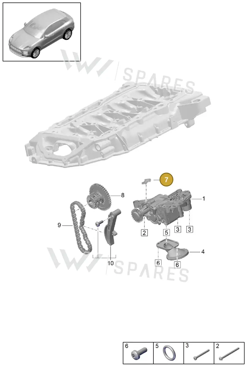 PAC115175 — Porsche Macan (2018-2022) diagram p52000102, position 7