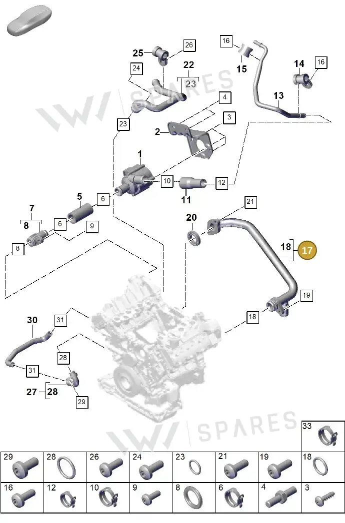 PAC121071A — Porsche Cayenne Coupe (2023-2023) diagram p60105055, position 17