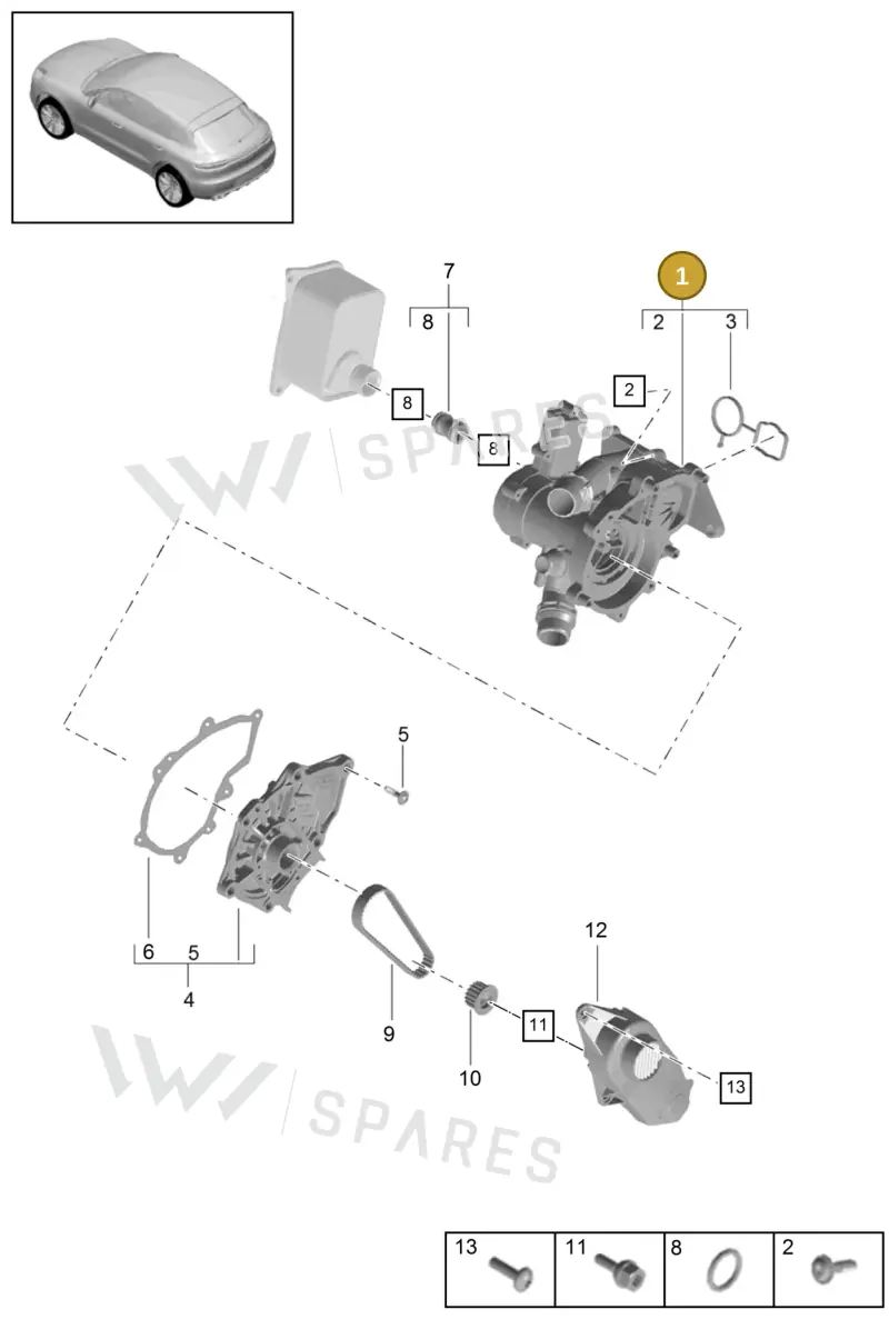 PAC121111A — Porsche Macan R4 TFSI (2018-) diagram p52000109, position 1