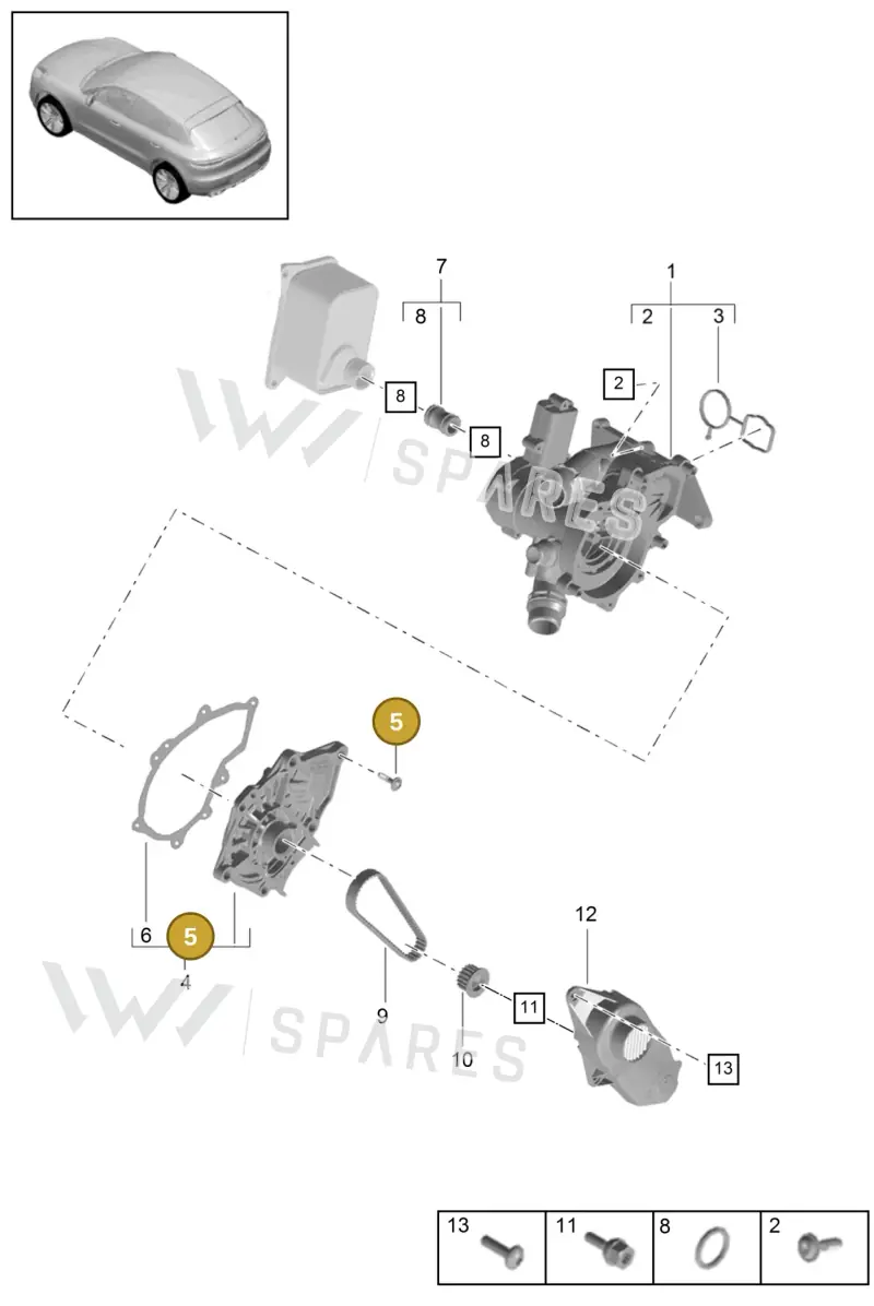 PAC121441 — Porsche Macan (2018-2022) diagram p52000109, position 5